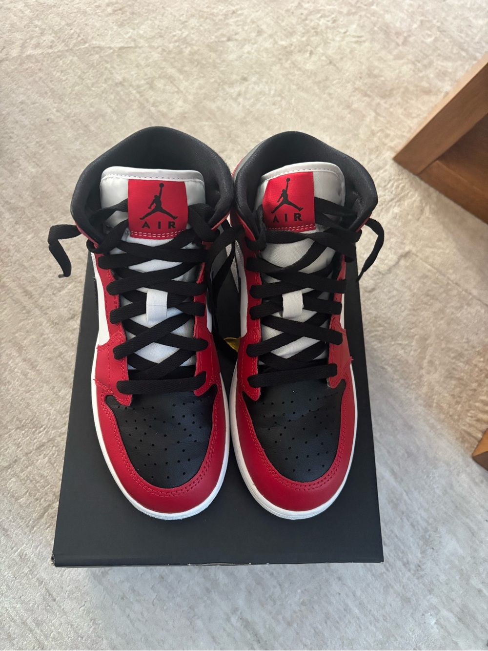Jordan Air Jordan 1 Mid (GS) Black/Gym Red